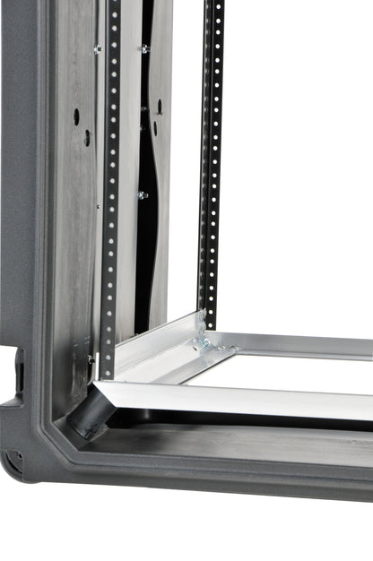10U Shock Mount Rack, with wheels and handle