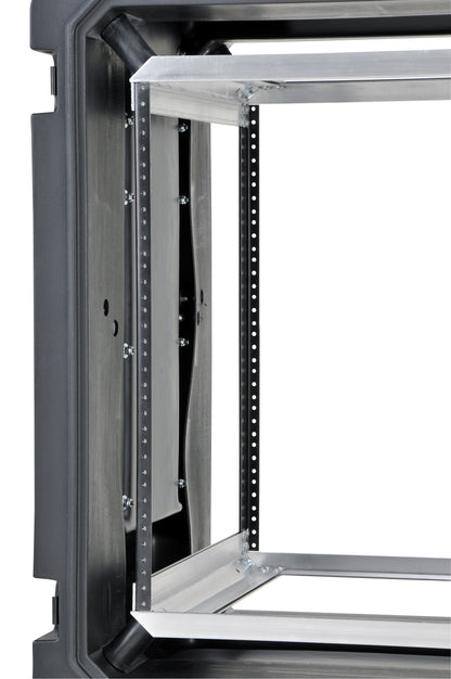 12U Shock Mount Rack, with wheels and handle