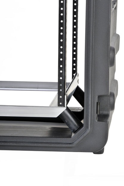 12U Shock Mount Rack, with wheels and handle