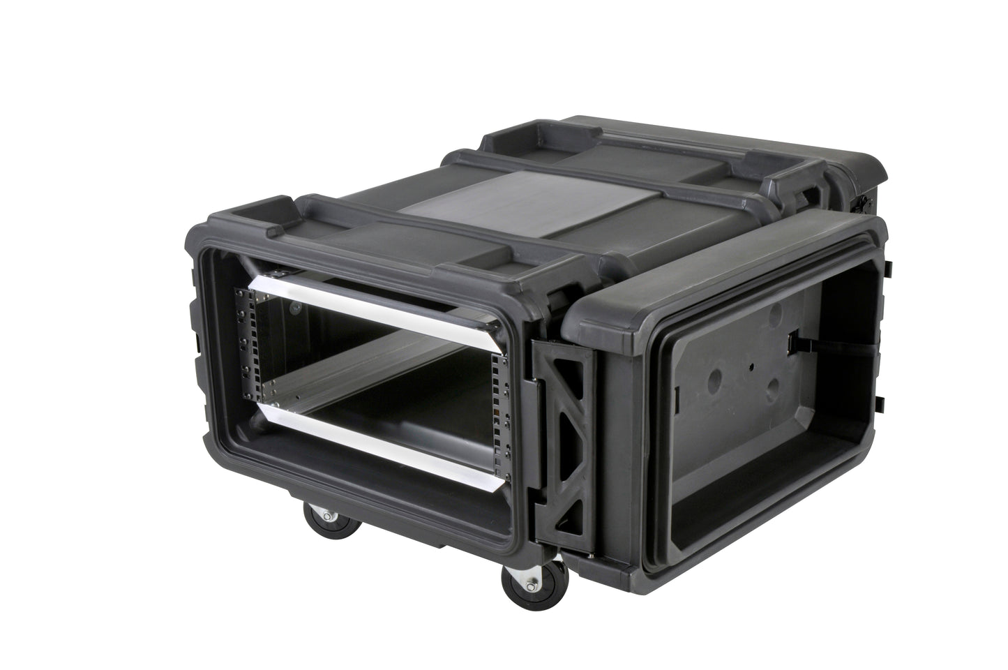 4U Shock Rack 28 deep x 14 high, w square holes large round rack mount holes