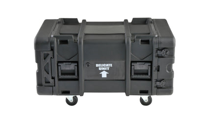 6U Shock Rack 28 deep x 14 high, w square holes large round rack mount holes