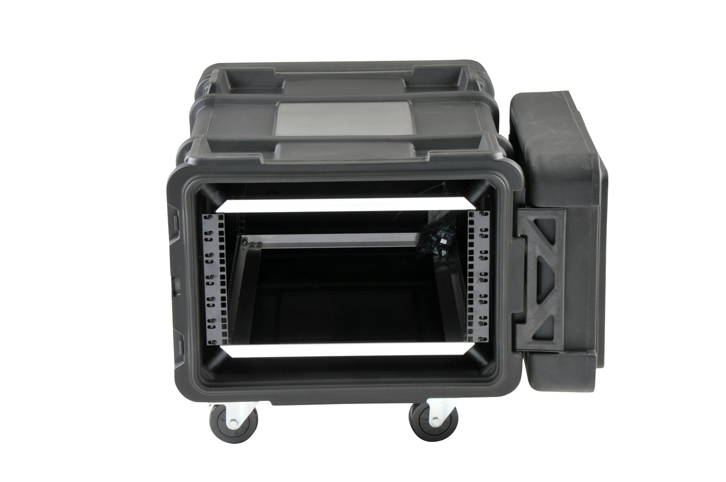 6U Shock Rack 28 deep x 14 high, w square holes large round rack mount holes