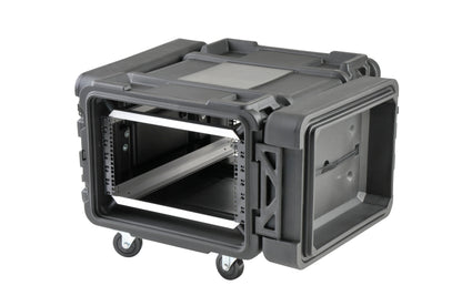 6U Shock Rack 28 deep x 14 high, w square holes large round rack mount holes