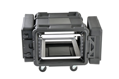 6U Shock Rack 28 deep x 14 high, w square holes large round rack mount holes