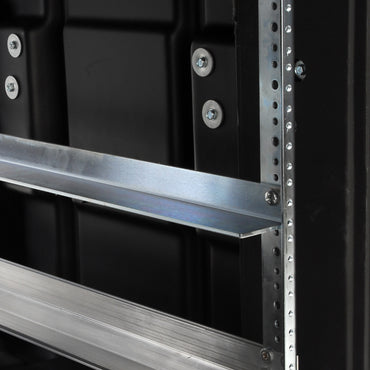 Support rails - stl. zinc plated - Fits only on 20 Shock racks 19.5 x 2 x 1.25