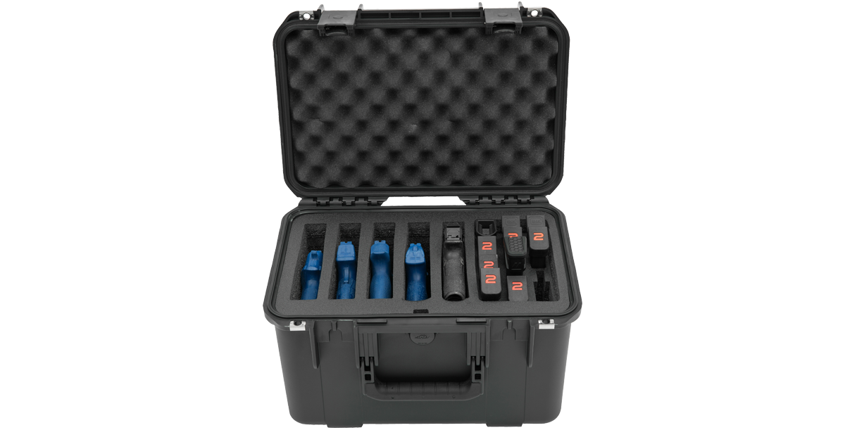 iSeries Multi Hand gun case, custom foam, 4 gun, Black