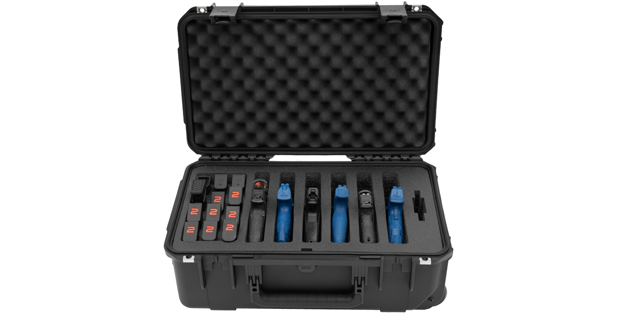 iSeries Multi Hand gun case, custom foam, 6 gun