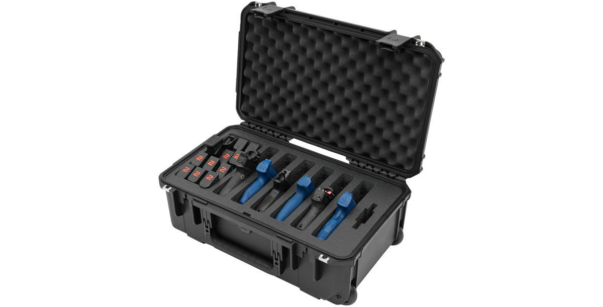 iSeries Multi Hand gun case, custom foam, 6 gun
