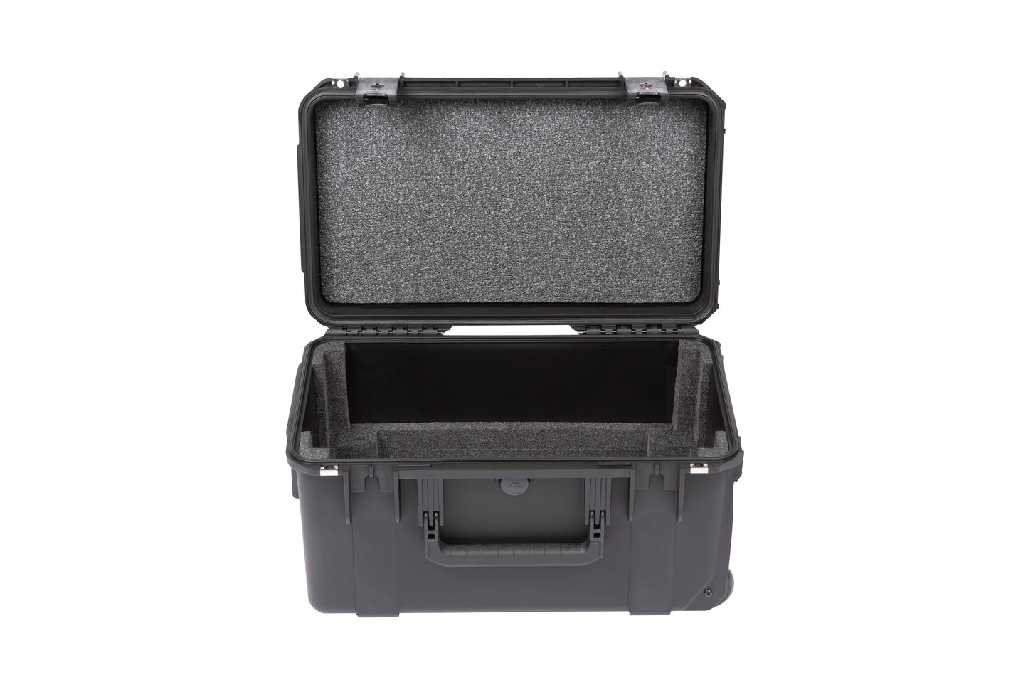 iSeries Case w Removeable 3U Injection Molded 9 Deep Rack Cage, TSA Latches, Wheels