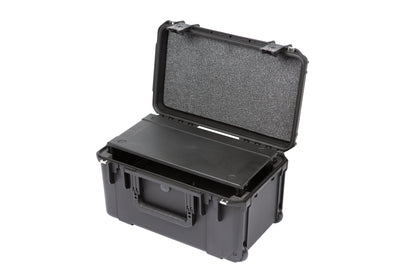 iSeries Case w Removeable 3U Injection Molded 9 Deep Rack Cage, TSA Latches, Wheels