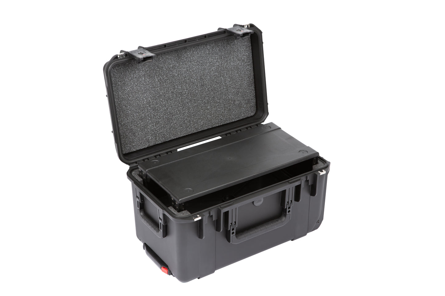 iSeries Case w Removeable 3U Injection Molded 9 Deep Rack Cage, TSA Latches, Wheels