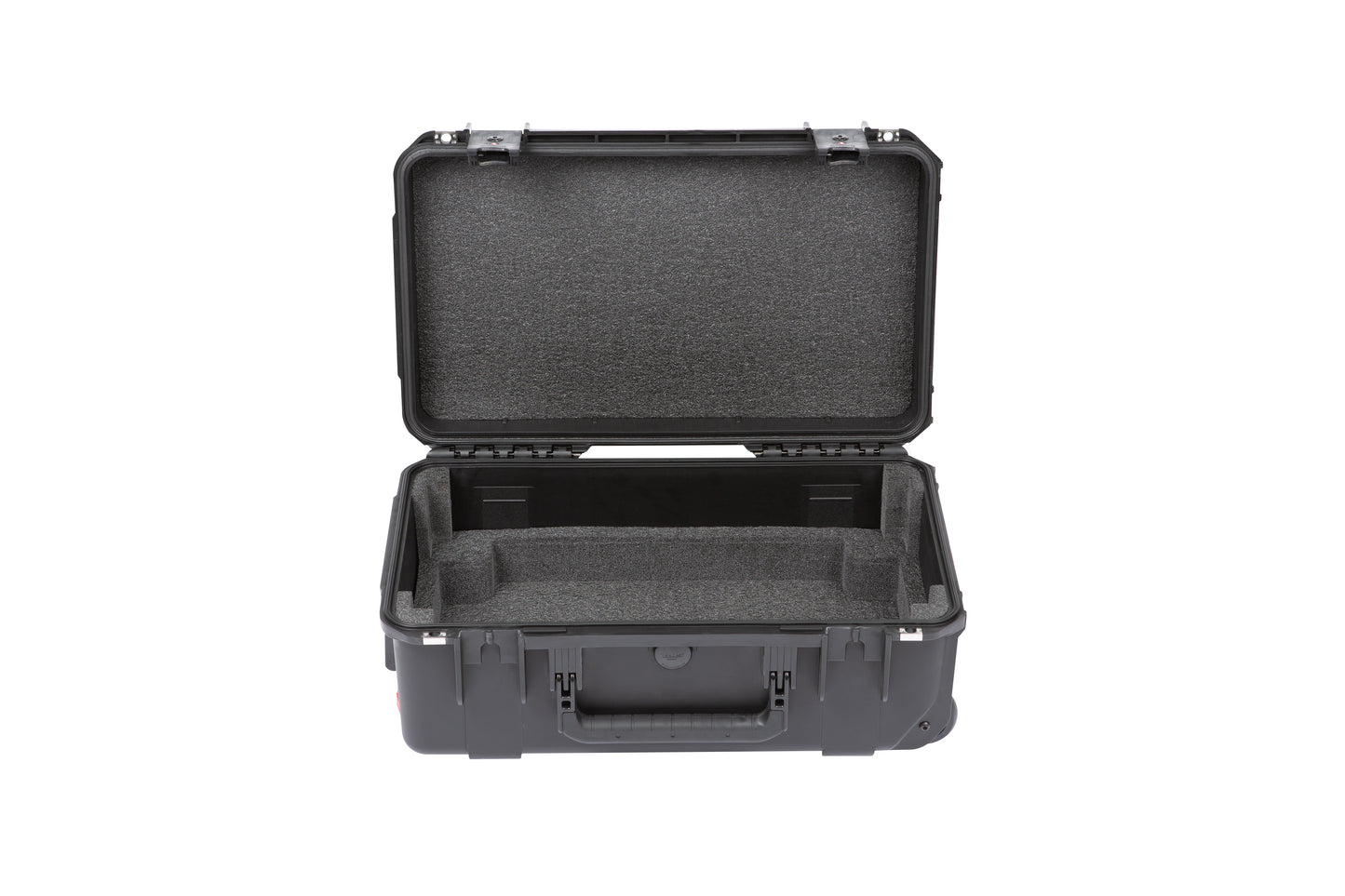 iSeries Case w Removeable 2U Injection Molded 9 Deep Rack Cage, Carry-on size, TSA Latches, Wheels