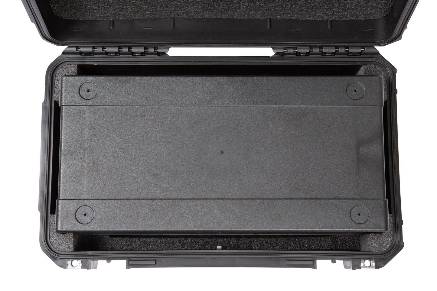 iSeries Case w Removeable 2U Injection Molded 9 Deep Rack Cage, Carry-on size, TSA Latches, Wheels
