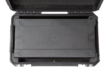 iSeries Case w Removeable 2U Injection Molded 9 Deep Rack Cage, Carry-on size, TSA Latches, Wheels
