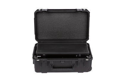 iSeries Case w Removeable 2U Injection Molded 9 Deep Rack Cage, Carry-on size, TSA Latches, Wheels
