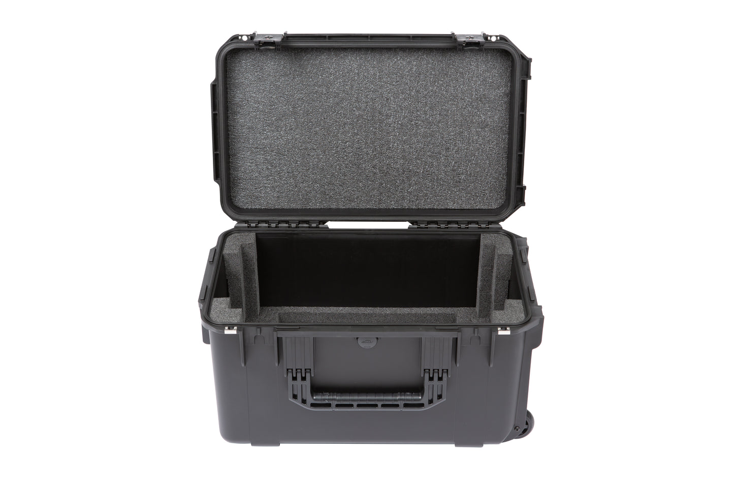 iSeries Case w Removeable 4U Injection Molded 9 Deep Rack Cage, TSA Latches, Wheels