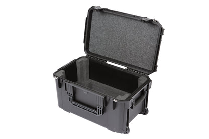 iSeries Case w Removeable 4U Injection Molded 9 Deep Rack Cage, TSA Latches, Wheels
