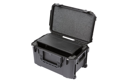 iSeries Case w Removeable 4U Injection Molded 9 Deep Rack Cage, TSA Latches, Wheels