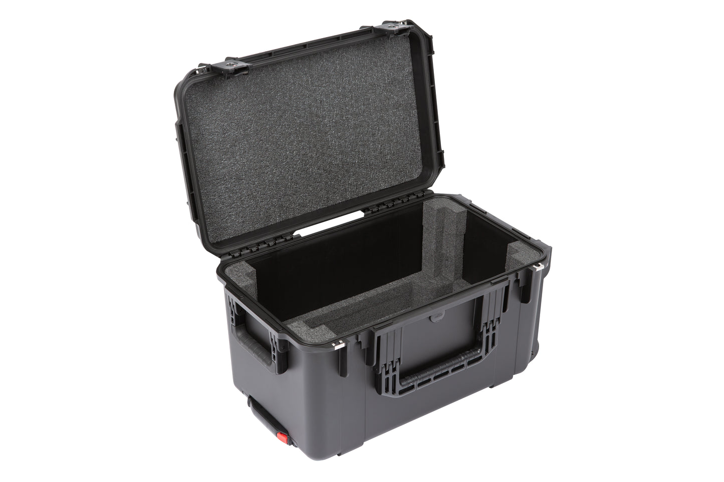 iSeries Case w Removeable 4U Injection Molded 9 Deep Rack Cage, TSA Latches, Wheels