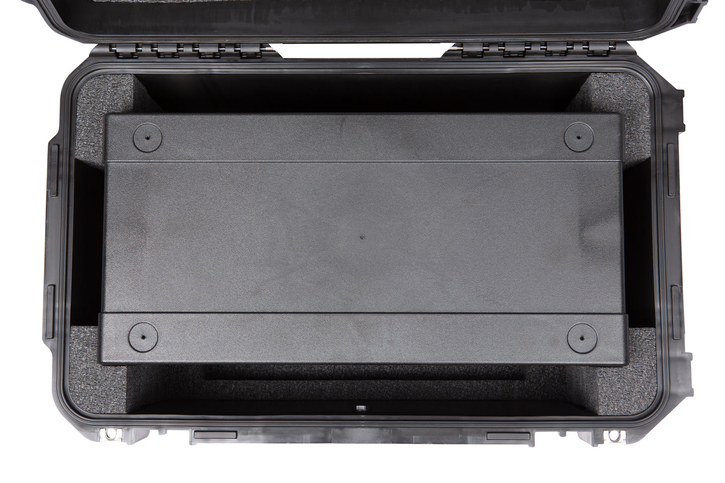 iSeries Case w Removeable 4U Injection Molded 9 Deep Rack Cage, TSA Latches, Wheels