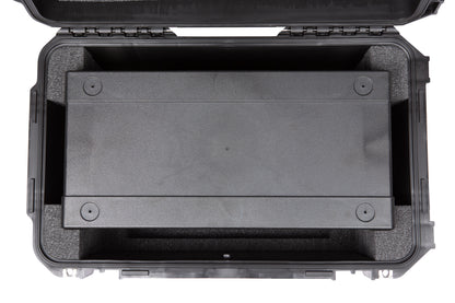 iSeries Case w Removeable 4U Injection Molded 9 Deep Rack Cage, TSA Latches, Wheels