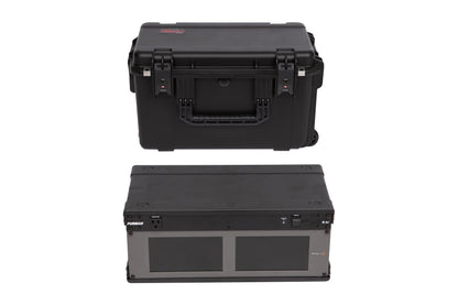 iSeries Case w Removeable 4U Injection Molded 9 Deep Rack Cage, TSA Latches, Wheels