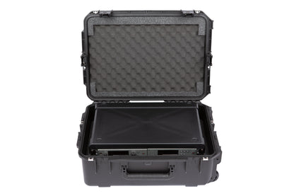 iSeries Case with Removeable 2U Injection Molded 13 Deep Rack Cage, TSA Latches, Wheels