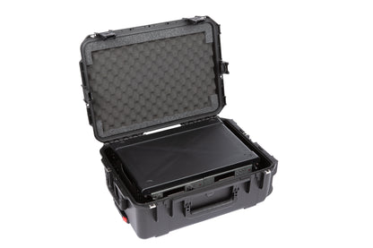 iSeries Case with Removeable 2U Injection Molded 13 Deep Rack Cage, TSA Latches, Wheels