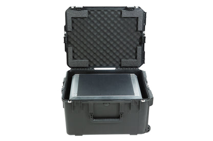iSeries Case with Removeable 3U Injection Molded 20 Rack Cage, TSA Locking Latches, Wheels