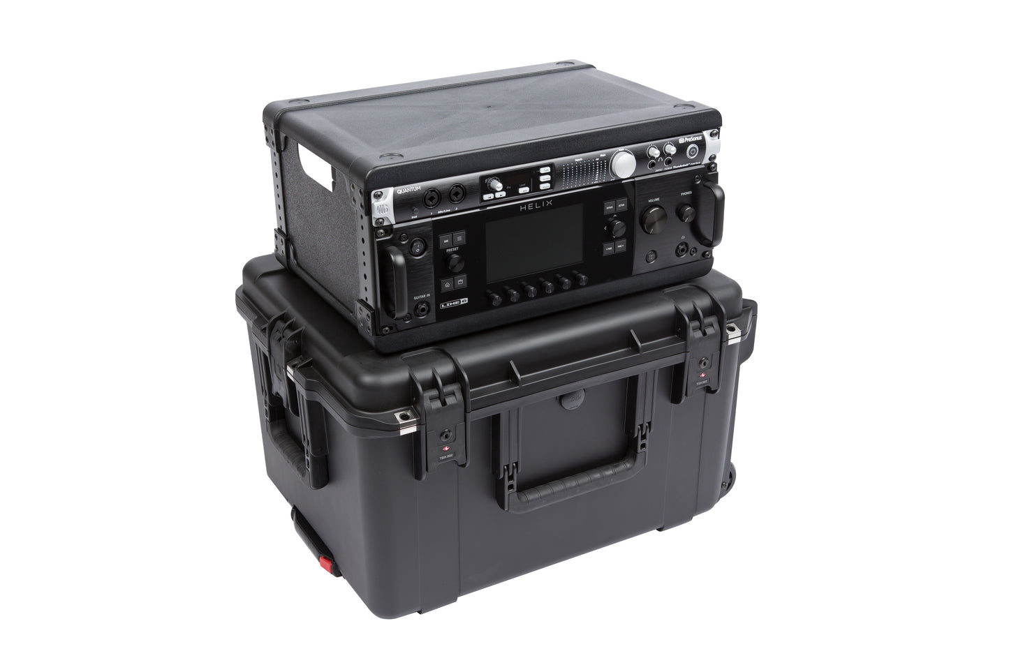 iSeries Case with Removeable 4U Injection Molded Rack Cage, TSA Latches, Wheels