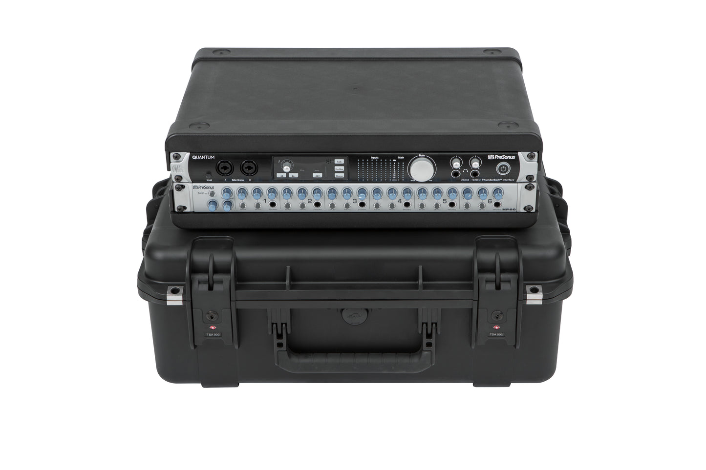 iSeries Case with Removeable 2U Injection Molded Rack Cage, TSA Latches