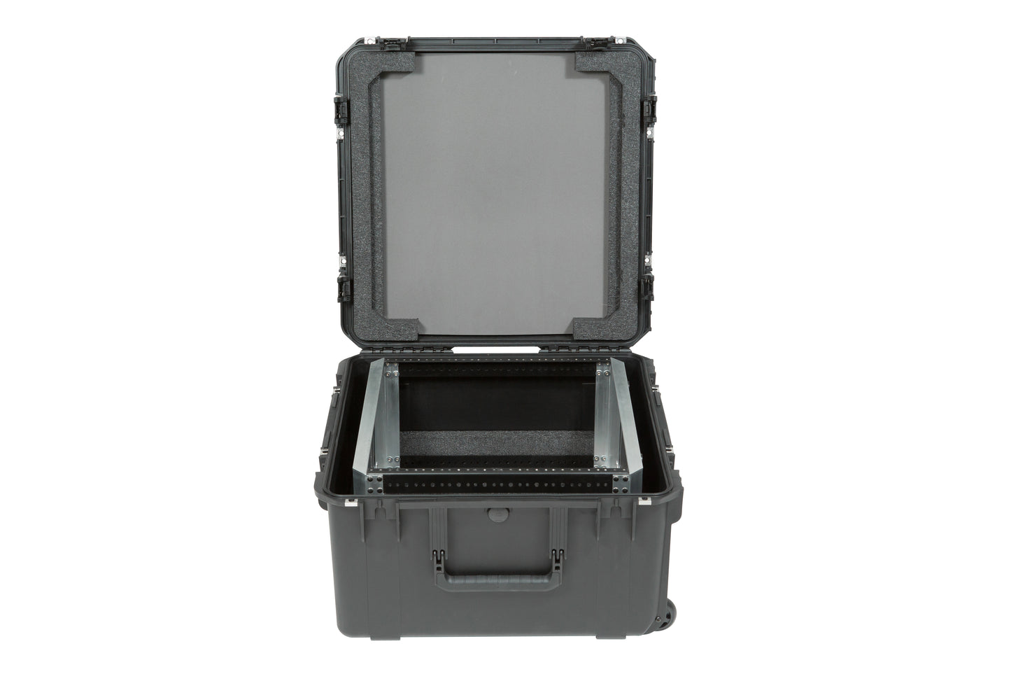 iSeries Case with Removeable 10U Aluminum Shallow Rack Cage, TSA Locks, Wheels