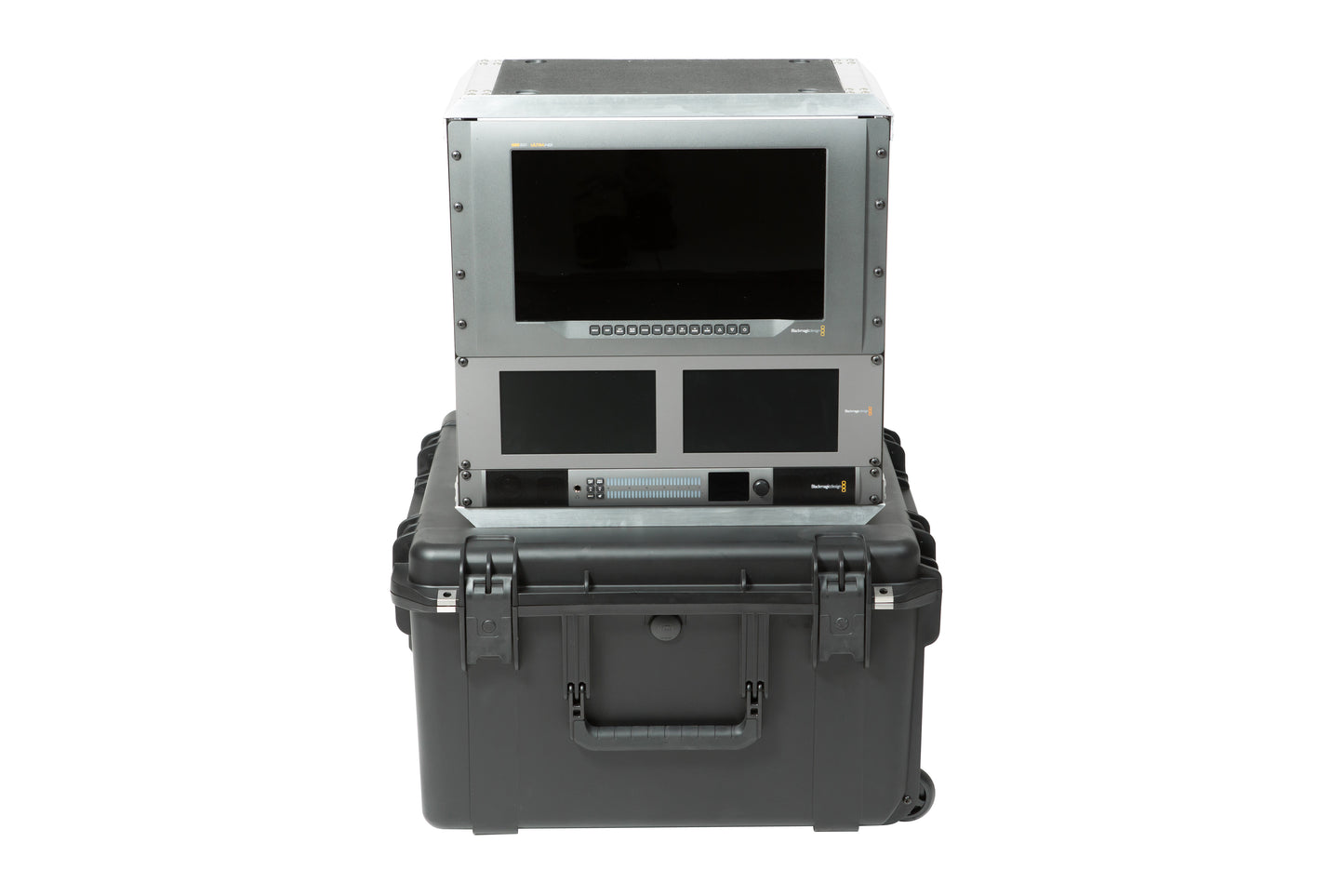 iSeries Case with Removeable 10U Aluminum Shallow Rack Cage, TSA Locks, Wheels