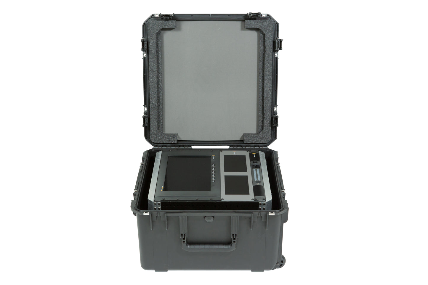 iSeries Case with Removeable 10U Aluminum Shallow Rack Cage, TSA Locks, Wheels