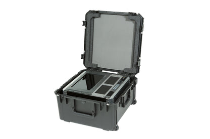 iSeries Case with Removeable 10U Aluminum Shallow Rack Cage, TSA Locks, Wheels