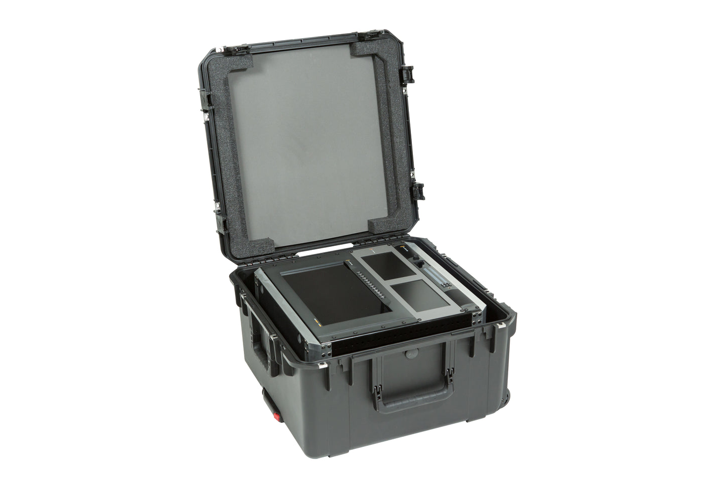 iSeries Case with Removeable 10U Aluminum Shallow Rack Cage, TSA Locks, Wheels