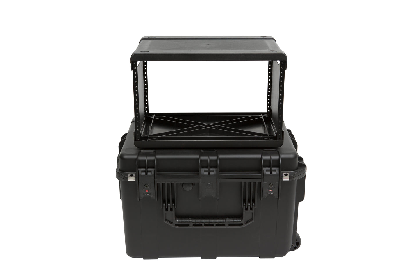 iSeries Case with Removeable 6U Injection Molded Rack Cage, TSA Latches, Wheels