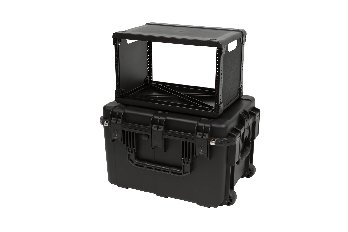 iSeries Case with Removeable 6U Injection Molded Rack Cage, TSA Latches, Wheels