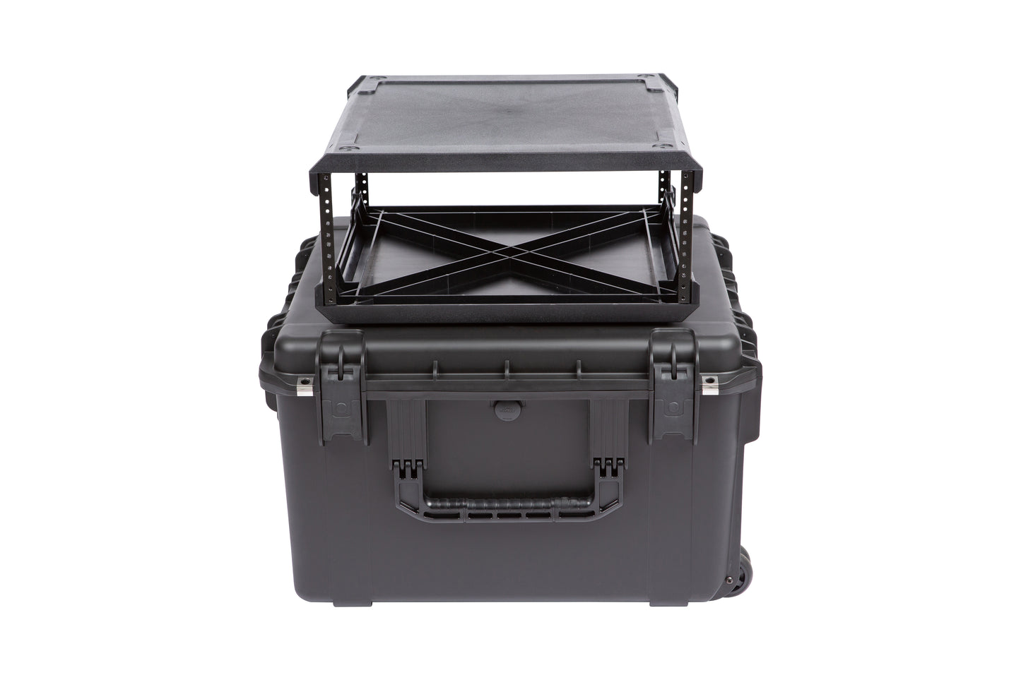 iSeries Case with Removeable 4U Injection Molded 20 Rack Cage, TSA Locking Latches, Wheels