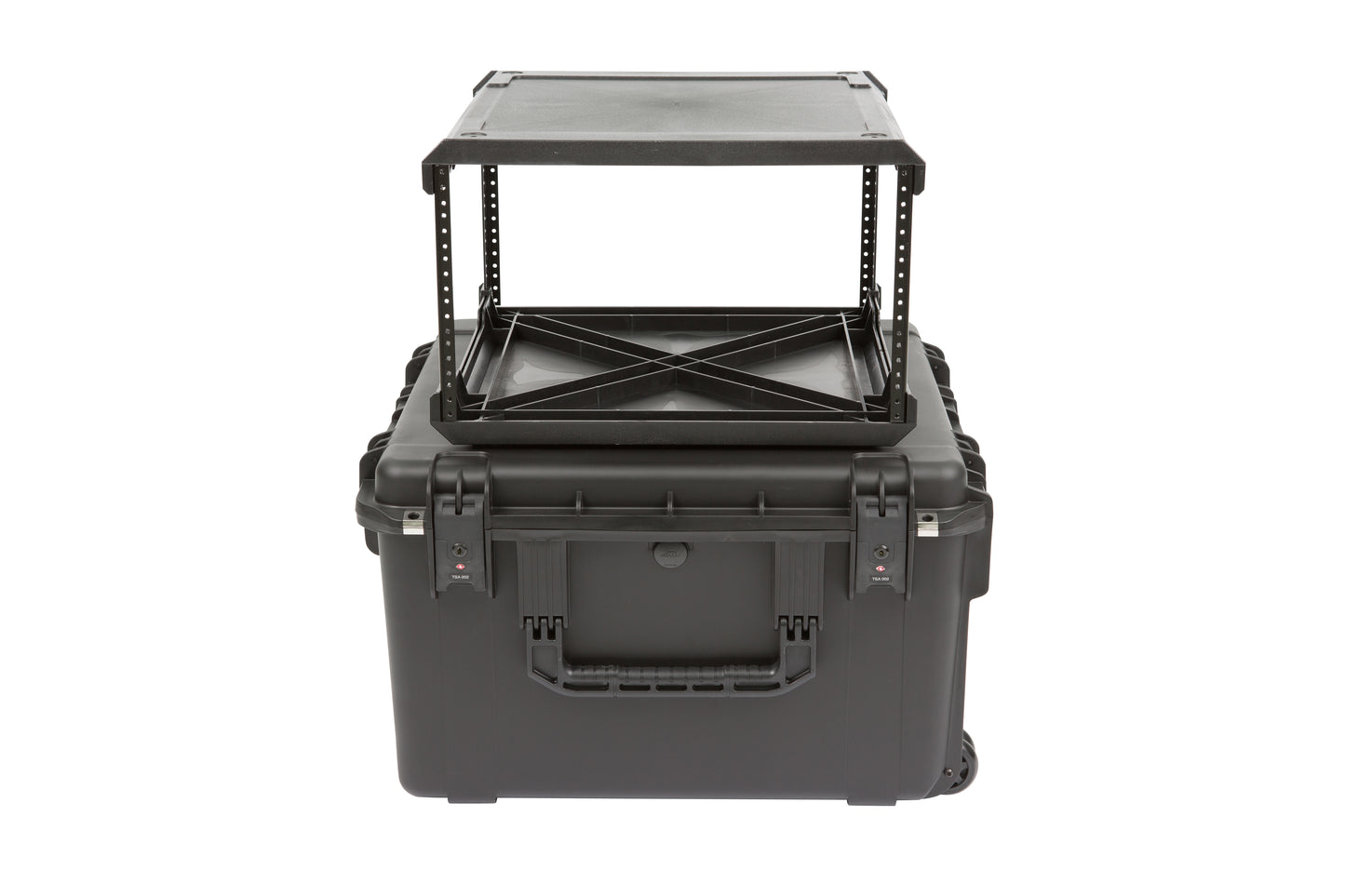 iSeries Case with Removeable 6U Injection Molded 20 Rack Cage, TSA Locking Latches, Wheels