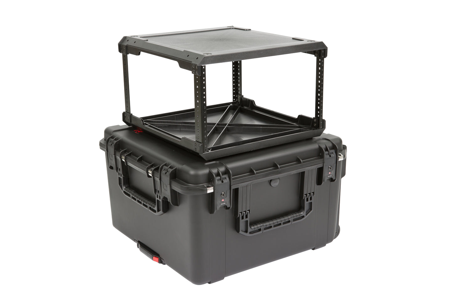 iSeries Case with Removeable 6U Injection Molded 20 Rack Cage, TSA Locking Latches, Wheels