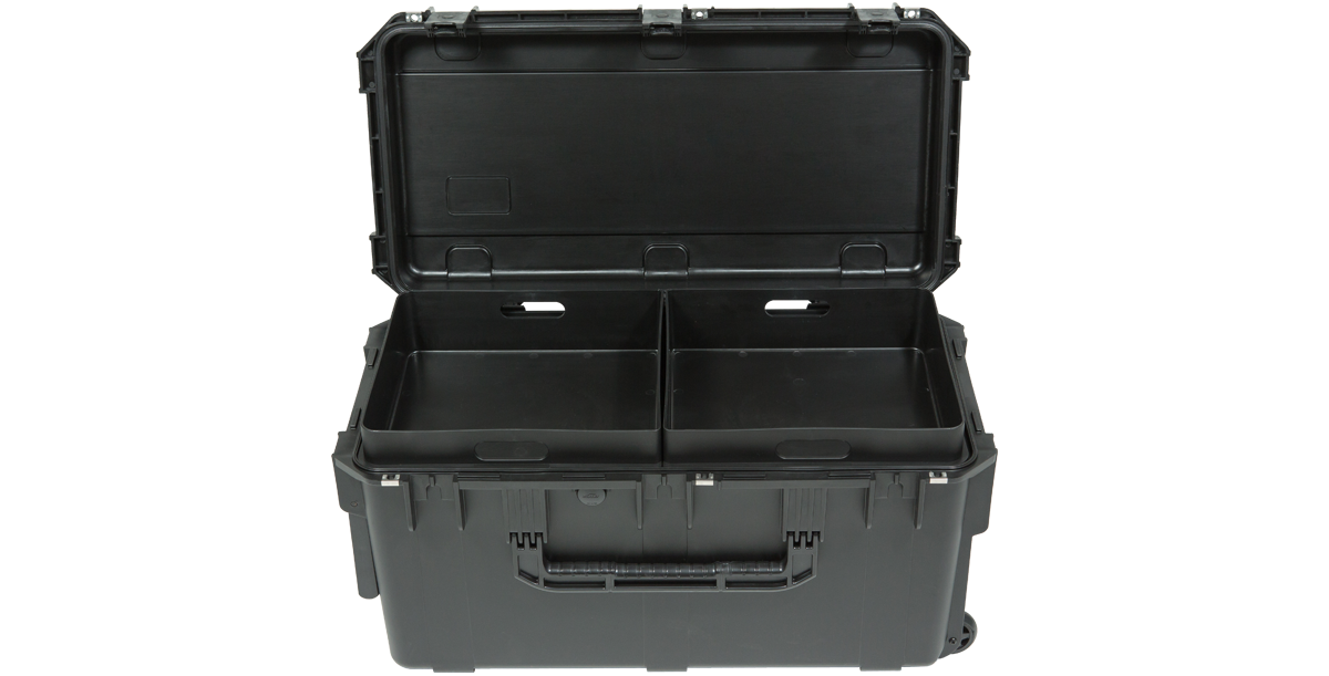 Cargo Trunk w/wheels and Trays, Black