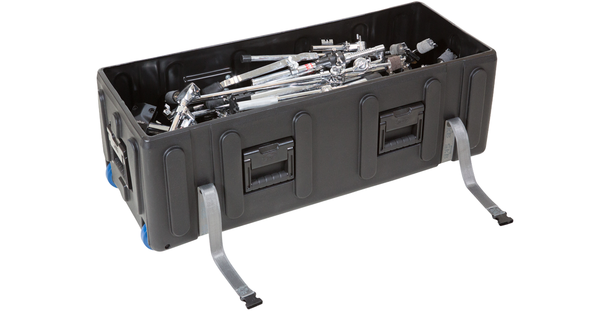 Roto-Molded Large Drum Hardware Case with wheels 42 x 16 x 16.50