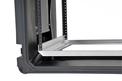 12U Shock Mount Rack, with wheels and handle
