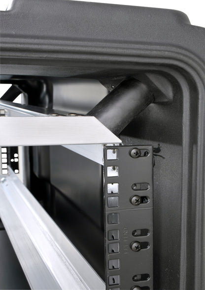 4U Shock Rack 28 deep x 14 high, w square holes large round rack mount holes