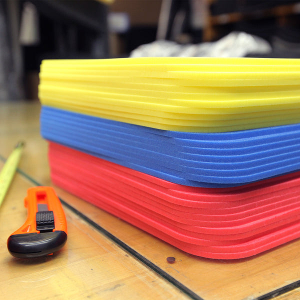 XLPE foam in multiple colours